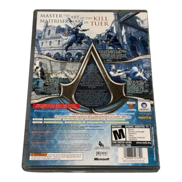 Assassins Creed Xbox 360 Platinum Hits Complete Case Manual Tested Ubisoft Game - Picture 10 of 10